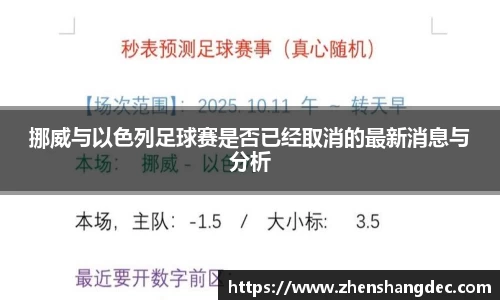 挪威与以色列足球赛是否已经取消的最新消息与分析